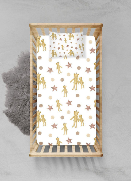 %100 Pamuklu Lastikli Çarşaf Seti - (70x130+15cm) - PLCS42023056