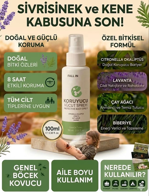 Koruyucu Sprey - Sivrisinek, Kene ve Genel Böcek Kovucu