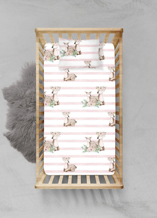 %100 Pamuklu Lastikli Çarşaf Seti - (55x95+15cm) - PLCS12023060
