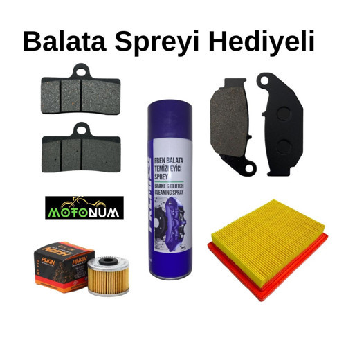 Cf Moto SR 250 Sonrası Ön Arka Fren Balata takımı ve Filtre seti