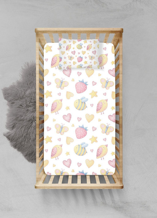 %100 Pamuklu Lastikli Çarşaf Seti - (70x110+15cm) - PLCS32023064