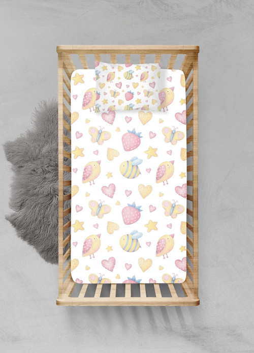 %100 Pamuklu Lastikli Çarşaf Seti - (120x200+20cm) - PLCS82023064