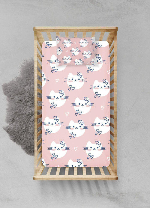 %100 Pamuklu Lastikli Çarşaf Seti - (120x200+20cm) - PLCS82023070