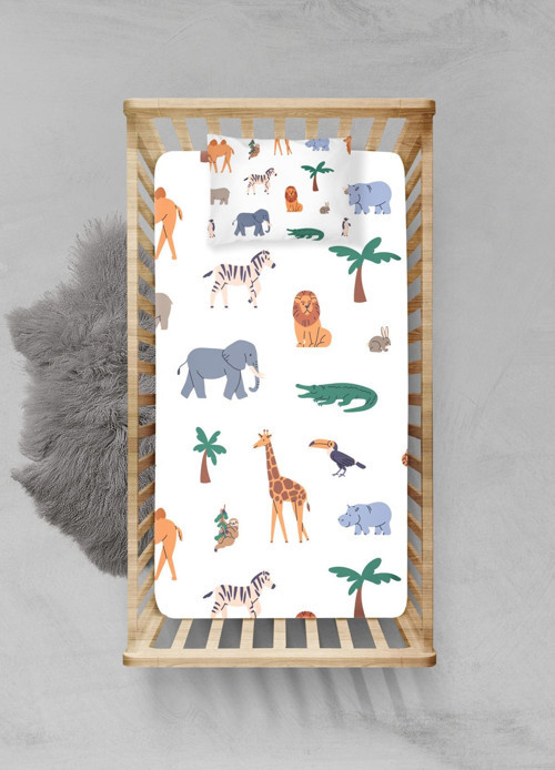 %100 Pamuklu Lastikli Çarşaf Seti - (70x110+15cm) - PLCS32023086