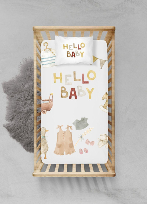 %100 Pamuklu Lastikli Çarşaf Seti - (120x200+20cm) - PLCS82023024