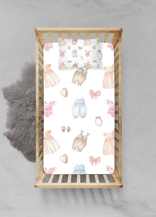 %100 Pamuklu Lastikli Çarşaf Seti - (120x200+20cm) - PLCS82023036
