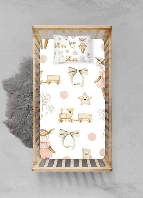 %100 Pamuklu Lastikli Çarşaf Seti - (100x200+20cm) - PLCS72023037