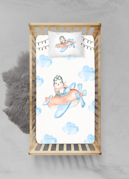 %100 Pamuklu Lastikli Çarşaf Seti - (100x200+20cm) - PLCS72023103