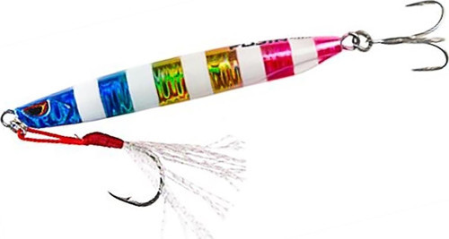 Metal Cast 30gr Shore Jig Yem MT23 Jolly Zebra Glow