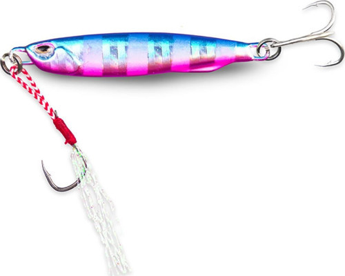 Metal GO 10gr 50mm Metal Jig Yem Blue Pink Zebra Glow