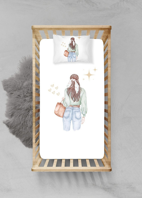 %100 Pamuklu Lastikli Çarşaf Seti - (70x130+15cm) - PLCS42023117