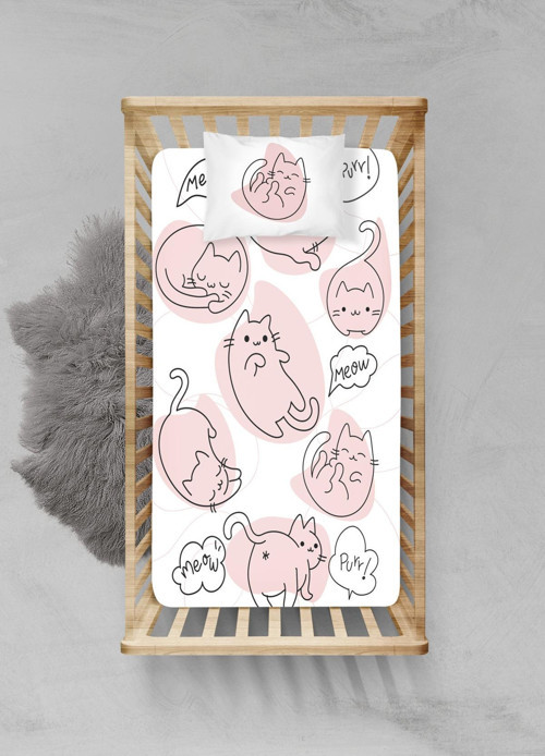 %100 Pamuklu Lastikli Çarşaf Seti - (120x200+20cm) - PLCS82023131