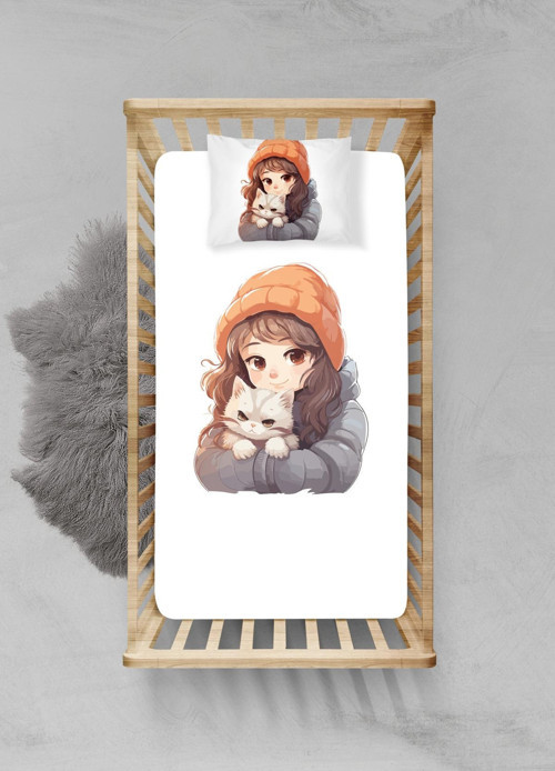 %100 Pamuklu Lastikli Çarşaf Seti - (70x110+15cm) - PLCS32023142