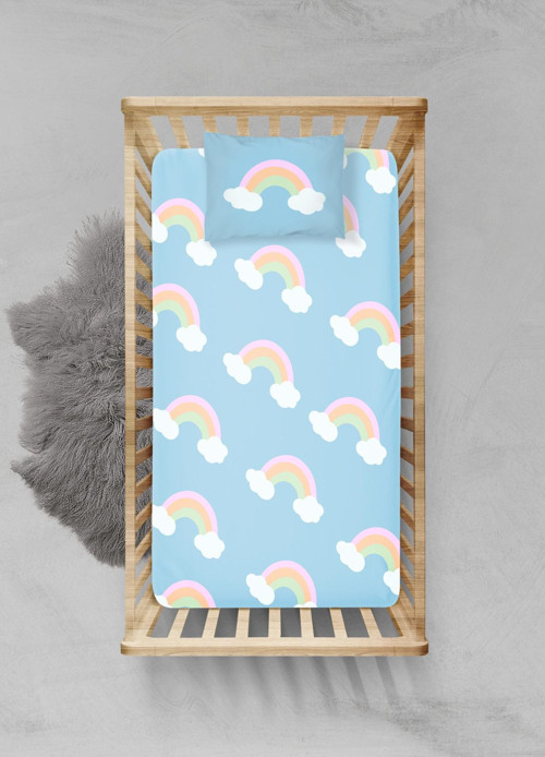 %100 Pamuklu Lastikli Çarşaf Seti - (70x130+15cm) - PLCS42023145