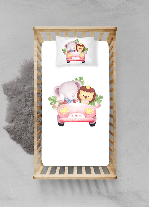 %100 Pamuklu Lastikli Çarşaf Seti - (55x95+15cm) - PLCS12023167