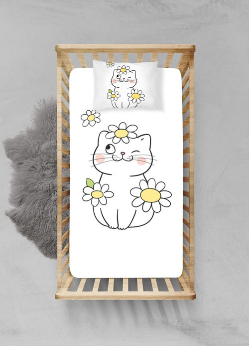 %100 Pamuklu Lastikli Çarşaf Seti - (60x120+15cm) - PLCS22023175