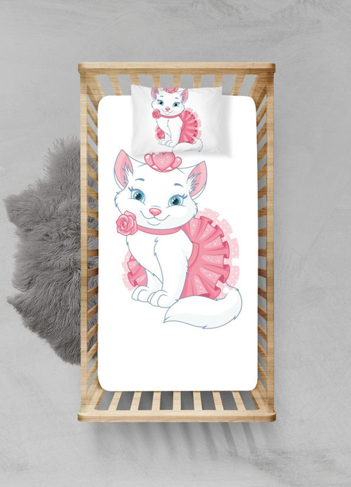 %100 Pamuklu Lastikli Çarşaf Seti - (70x130+15cm) - PLCS42023180
