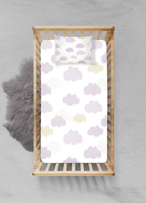 %100 Pamuklu Lastikli Çarşaf Seti - (80x140+15cm) - PLCS52023187