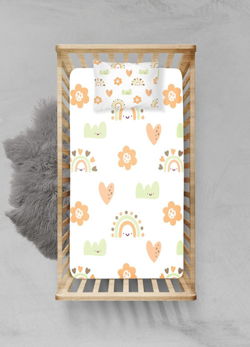 %100 Pamuklu Lastikli Çarşaf Seti - (70x130+15cm) - PLCS42023188