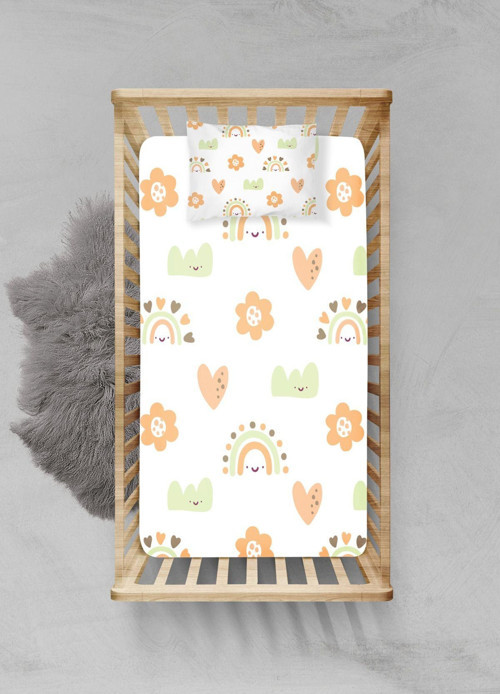 %100 Pamuklu Lastikli Çarşaf Seti - (120x200+20cm) - PLCS82023188