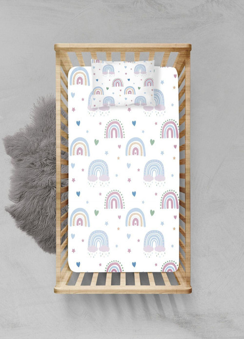 %100 Pamuklu Lastikli Çarşaf Seti - (120x200+20cm) - PLCS82023190