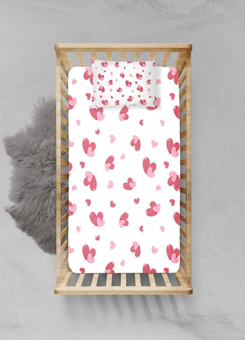 %100 Pamuklu Lastikli Çarşaf Seti - (70x130+15cm) - PLCS42023223