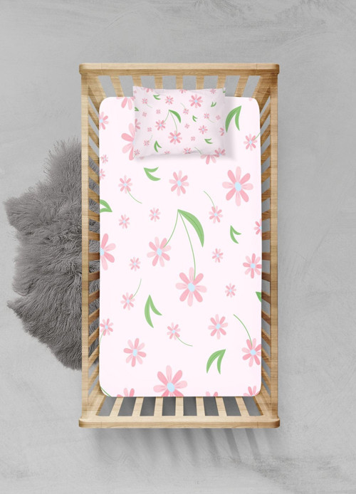 %100 Pamuklu Lastikli Çarşaf Seti - (60x120+15cm) - PLCS22023227