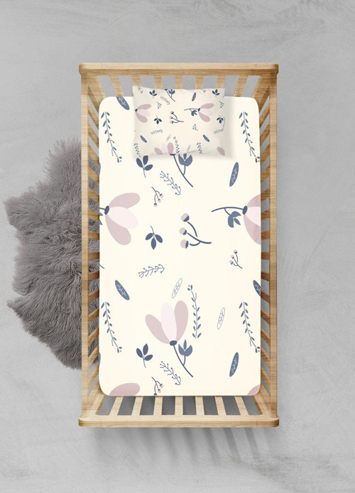 %100 Pamuklu Lastikli Çarşaf Seti - (55x95+15cm) - PLCS12023231