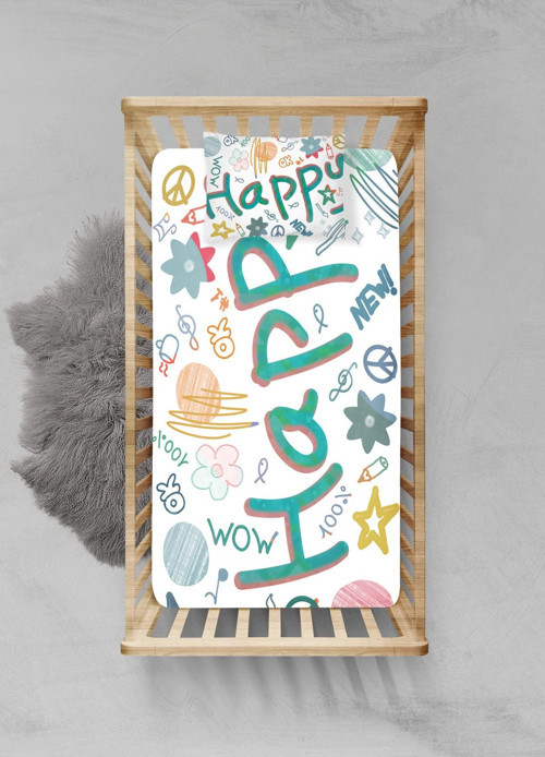 %100 Pamuklu Lastikli Çarşaf Seti - (80x140+15cm) - PLCS52023236