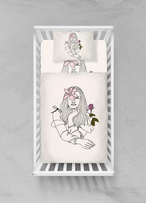 Organik Pamuk Bebek Nevresim Takımı - (100x150) - BCNTAY32023031