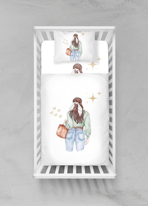Organik Pamuk Bebek Nevresim Takımı - (100x150) - BCNTAY32023117
