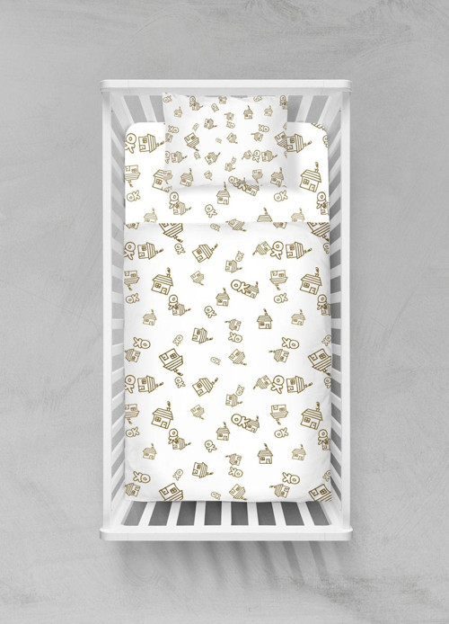 Organik Pamuk Bebek Nevresim Takımı - (100x150) - BCNTAY32023238