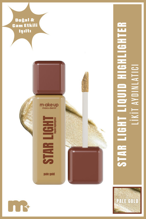 M.Ake Up Islak Bitişli Likit Aydınlatıcı – Liquid Highlighter Pale Gold