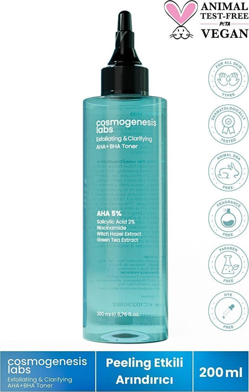 Exfoliating & Clarifying AHA+BHA Toner 200 ml