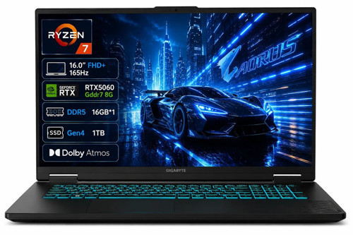 Gaming A16 Ryzen7-260 RTX5060-8GB-75W 16GB DDR5 1TB M.2 16" 165Hz FHD+ Oyuncu Bilgisayarı
