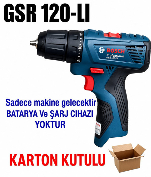 Gsr 120 Li SOLO Darbesiz Akülü Vidalama (DİKKAT! BATARYA VE ŞARJ ALETİ OLMADAN GÖNDERİLİR.BUNLAR OLMADAN ÇALIŞMAZ. )