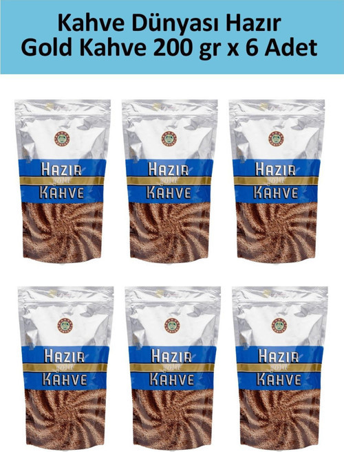 Gold Hazır Kahve 200 gr x 6 Adet