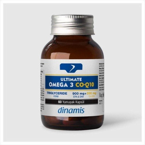 Dinamis Ultimate Omega 3 Co-Q10 İçeren Takviye Edici Gıda 60 Yumuşak Kapsül