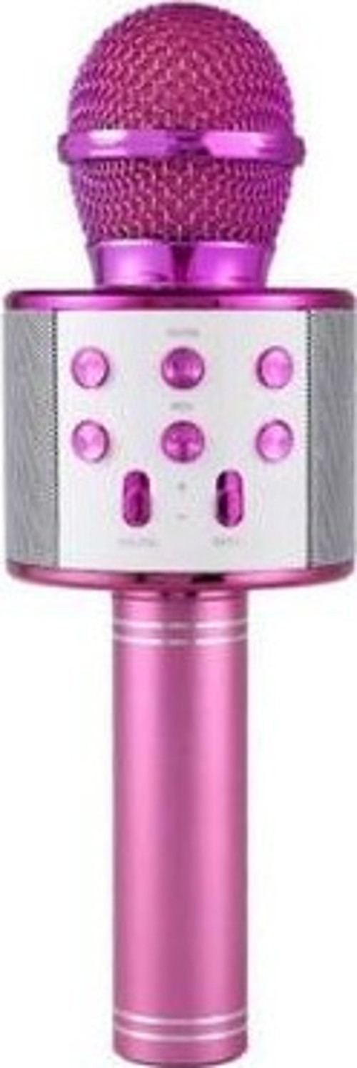 UsbA+TF Sd Kart+3.5mm Aux Girişli Bluetooth Karaoke Mikrofonu Fuşya