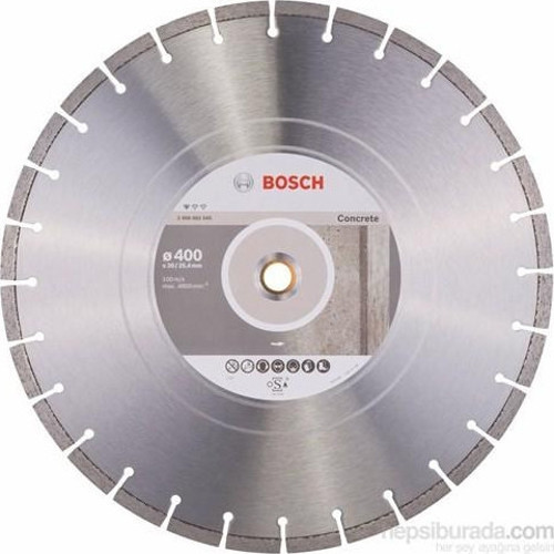 - Standard Seri Beton İçin Elmas Kesme Diski - 400 X 20,00+25,40 X 3,2 X 10 Mm