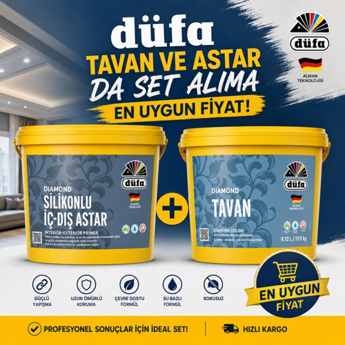 Diamond Tavan Boyası 17.5 Kg+ Diamond Silikonlu İç Dış Cephe Astarı 17.5 Kg