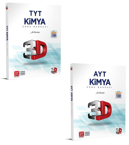 3D Yayınları 2024 Tyt Ayt Kimya Soru Bankası Seti