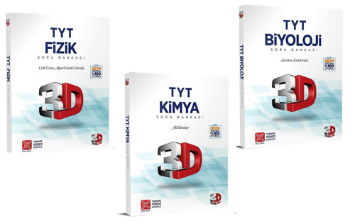 3D Yayınları 2024 Tyt Fizik Kimya Biyoloji Soru Bankası Seti