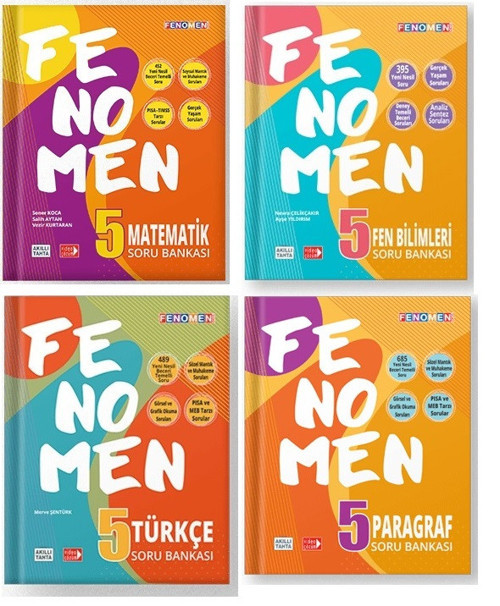 Fenomen Okul 2024 5. Sınıf Soru Bankası Seti 4 Kitap