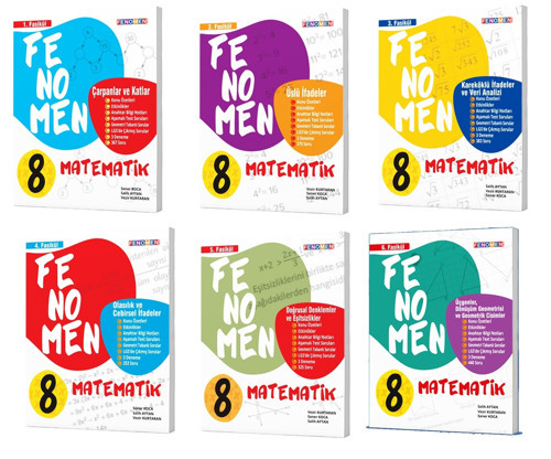 Fenomen Okul 2024 8. Sınıf Matematik 1. 2. 3. 4. 5. 6. Fasikül Seti 6 Kitap
