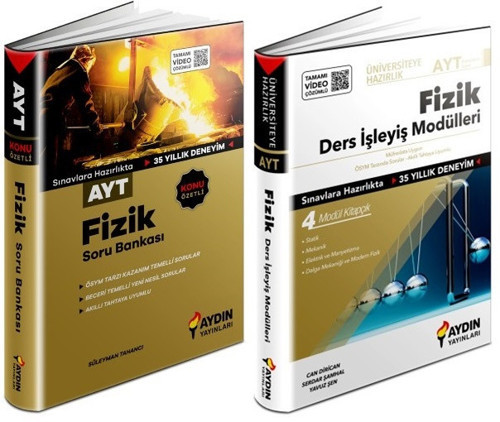 Aydın 2024 Ayt Fizik Konu Özetli Soru + Ders İşleyiş Seti 2 Kitap