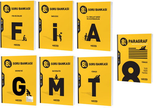 Hız Lgs 2024 8. Sınıf Matematik + Geometri + Türkçe + Fen + Paragraf + İnkılap + İngilizce Soru Seti 7 Kitap