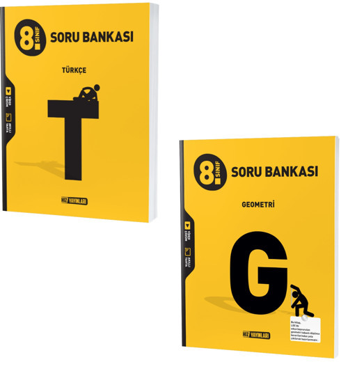 Hız Lgs 2024 8. Sınıf Türkçe + Geometri Soru Bankası 2 Kitap