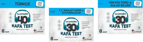 Kafadengi 2024 8. Sınıf Lgs Türkçe + Din + İnkılap Kafa Test Seti 3 Kitap
