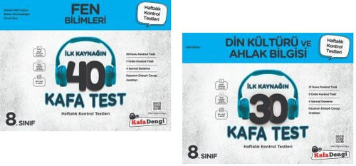 Kafadengi 2024 8. Sınıf Lgs Fen Bilimleri + Din Kültürü Kafa Test Seti 2 Kitap